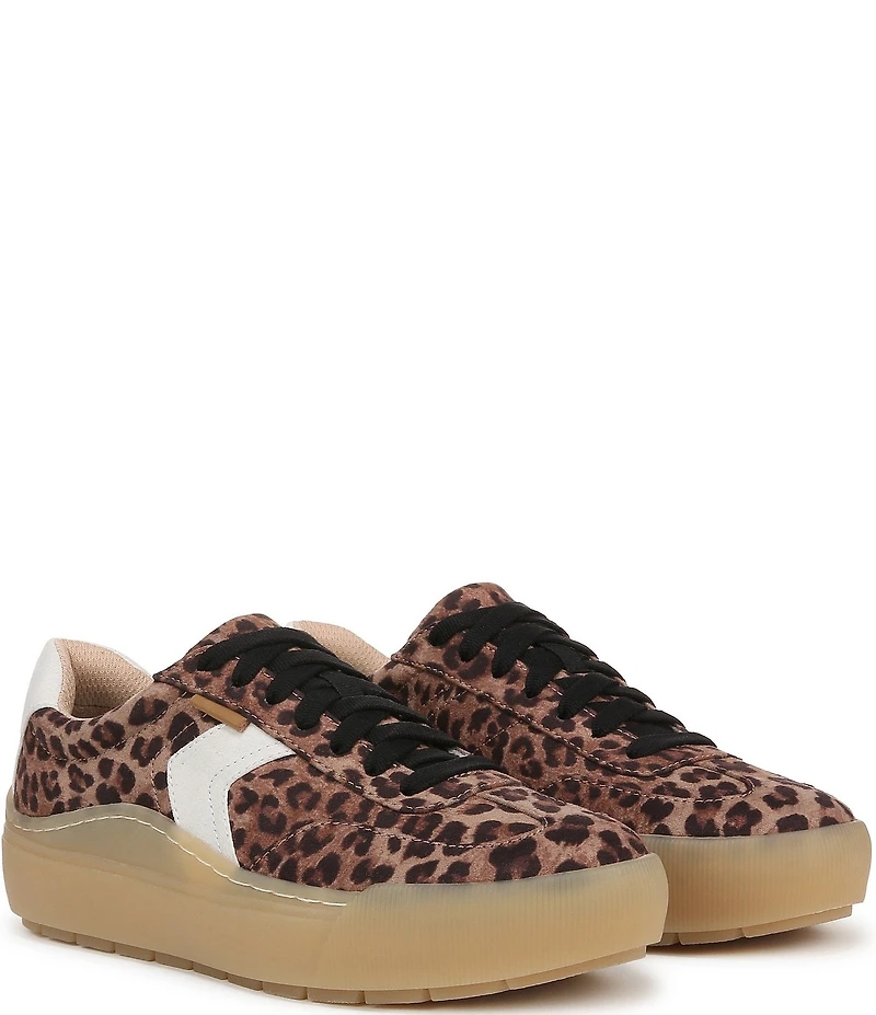 Dr. Scholl's Time Off Win Leopard Print Platform Sneakers