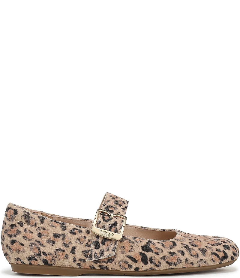 Dr. Scholl's Weston Jane Leopard Print Suede Mary Jane Flats