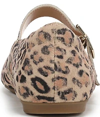 Dr. Scholl's Weston Jane Leopard Print Suede Mary Jane Flats