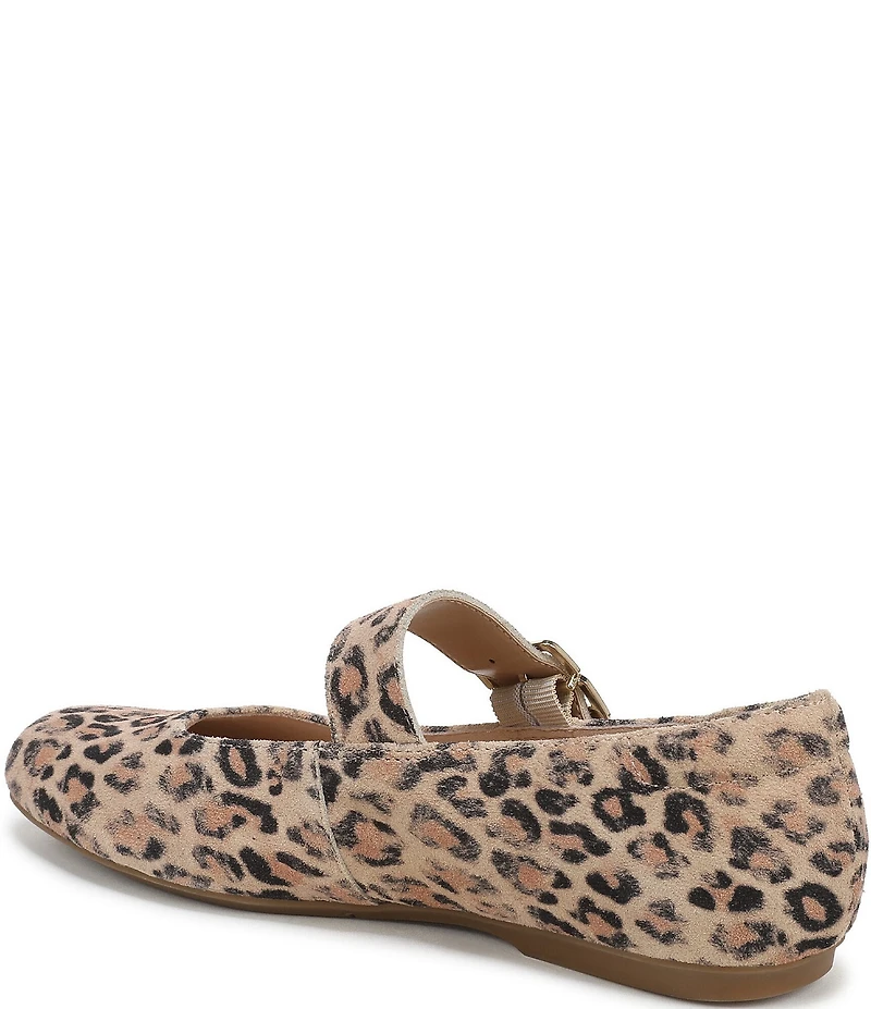 Dr. Scholl's Weston Jane Leopard Print Suede Mary Jane Flats