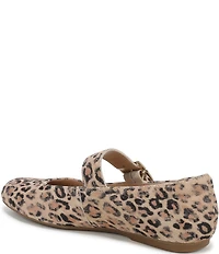 Dr. Scholl's Weston Jane Leopard Print Suede Mary Jane Flats