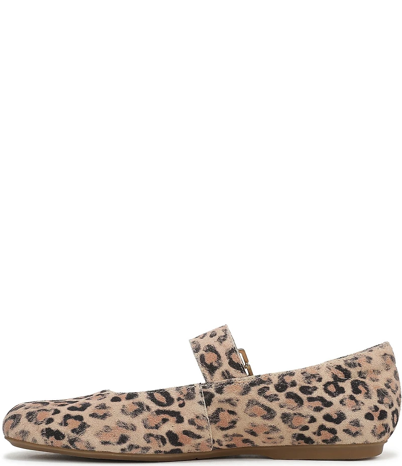 Dr. Scholl's Weston Jane Leopard Print Suede Mary Jane Flats