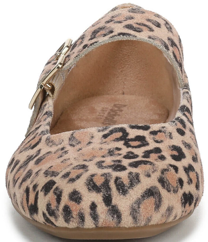 Dr. Scholl's Weston Jane Leopard Print Suede Mary Jane Flats