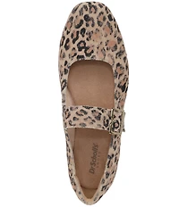 Dr. Scholl's Weston Jane Leopard Print Suede Mary Jane Flats