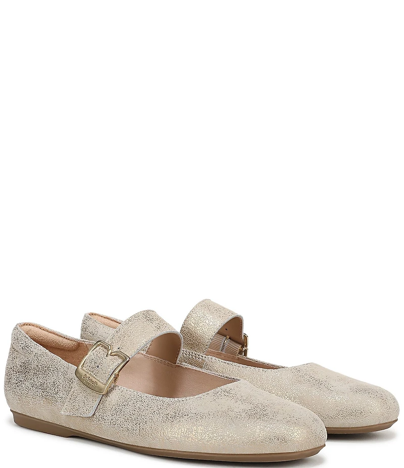 Dr. Scholl's Weston Jane Metallic Leather Mary Jane Flats