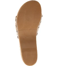 Dr. Scholl's x Wrangler Original Cow Print Calf Hair Buckle Hardware Platform Slide Sandals