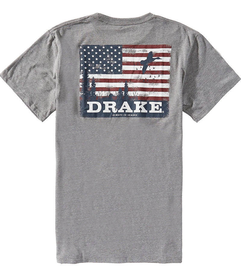 Drake Clothing Co. Americana Scenic Flag Short Sleeve T-Shirt