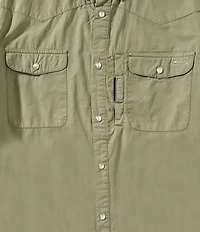 Drake Clothing Co. Cinco Ranch Acid Wash Short Sleeve Woven Shirt