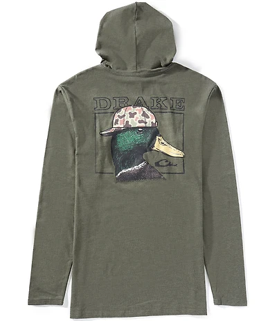 Drake Clothing Co. Duck Graphic Long Sleeve Hoodie T-Shirt