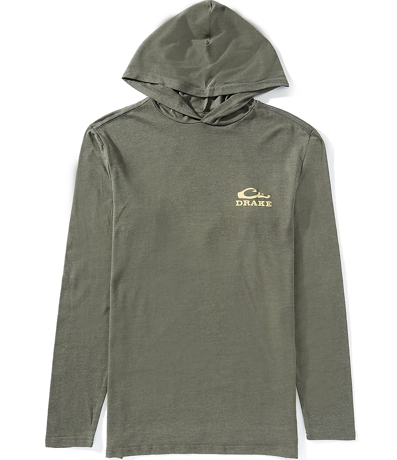 Drake Clothing Co. Duck Graphic Long Sleeve Hoodie T-Shirt
