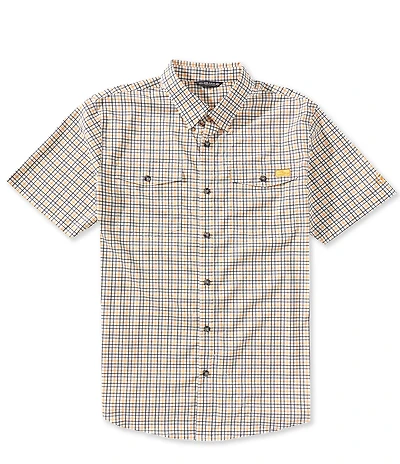 Drake Clothing Co. Frat Tattersall Performance Stretch Short Sleeve Button-Up Shirt