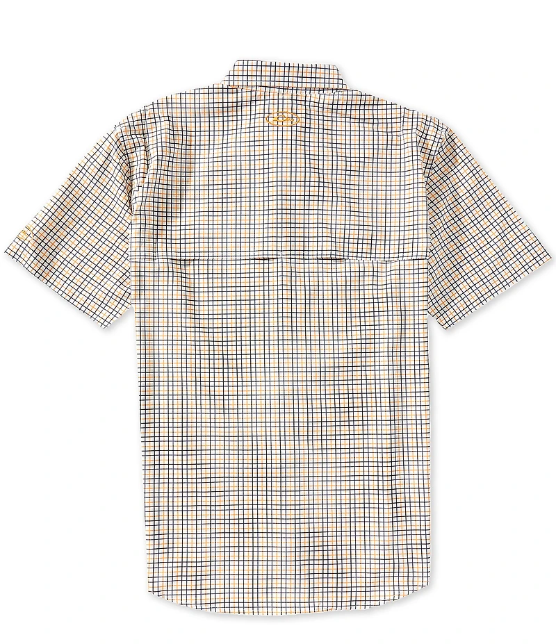 Drake Clothing Co. Frat Tattersall Performance Stretch Short Sleeve Button-Up Shirt