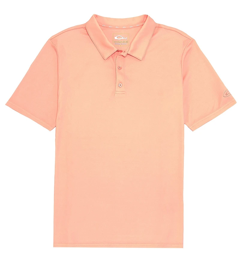 Drake Clothing Co. Heather Performance Stretch Short-Sleeve Polo Shirt