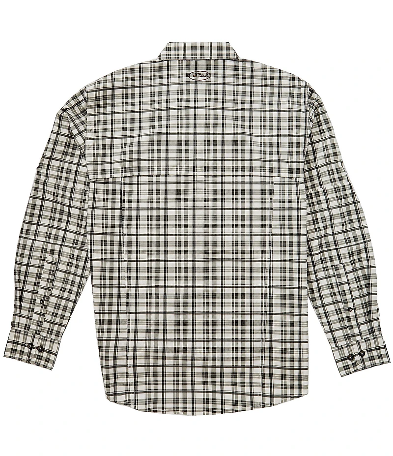 Drake Clothing Co. Hunter Creek Window Pane Plaid Performance Stretch Long Sleeve Woven Shirt