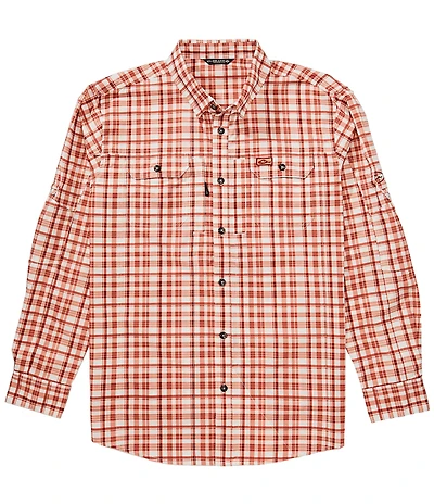 Drake Clothing Co. Hunter Creek Window Pane Plaid Performance Stretch Long Sleeve Woven Shirt