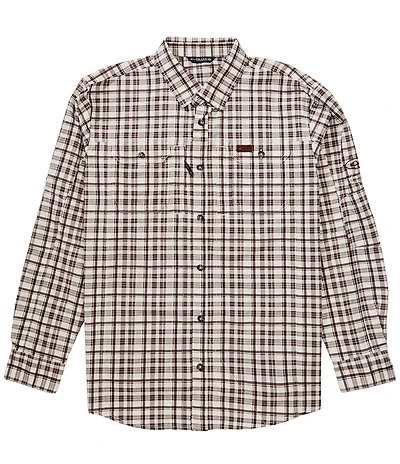 Drake Clothing Co. Hunter Creek Window Pane Plaid Performance Stretch Long Sleeve Woven Shirt