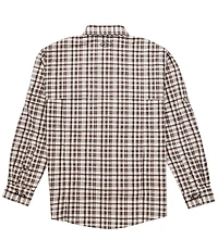 Drake Clothing Co. Hunter Creek Window Pane Plaid Performance Stretch Long Sleeve Woven Shirt