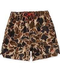 Drake Clothing Co. Lake Shore Camo 6#double; Inseam Dock Shorts