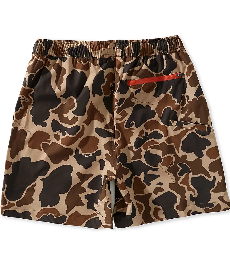 Drake Clothing Co. Lake Shore Camo 6#double; Inseam Dock Shorts