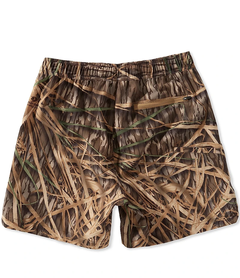 Drake Clothing Co. Lake Shore Shadow Grass Print 6#double; Inseam Dock Shorts