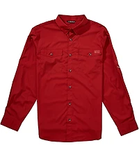 Drake Clothing Co. Performance Stretch Frat Gingham Hidden Button-Down Collar Long Sleeve Woven Shirt