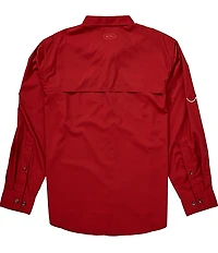 Drake Clothing Co. Performance Stretch Frat Gingham Hidden Button-Down Collar Long Sleeve Woven Shirt