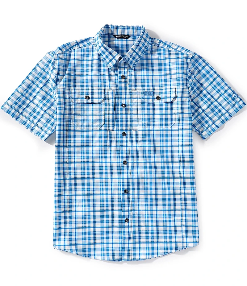 Drake Clothing Co. Short Sleeve Hunter Creek Window Pane Plaid Shirt