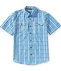 Drake Clothing Co. Short Sleeve Hunter Creek Window Pane Plaid Shirt