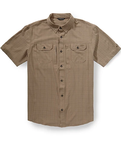 Drake Clothing Co. Short Sleeve Wings Shooter Trey Cross Hatch Shirt