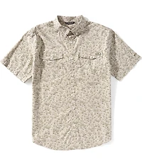Drake Clothing Co. The Cotton Marsh Print Short Sleeve Woven Shirt