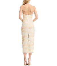 Dress the Population Amani Sequin Halter Midi Dress