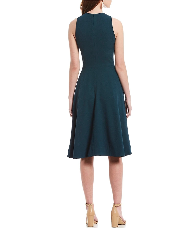 Dress the Population Catalina Crepe V-Neck Sleeveless A-Line Dress