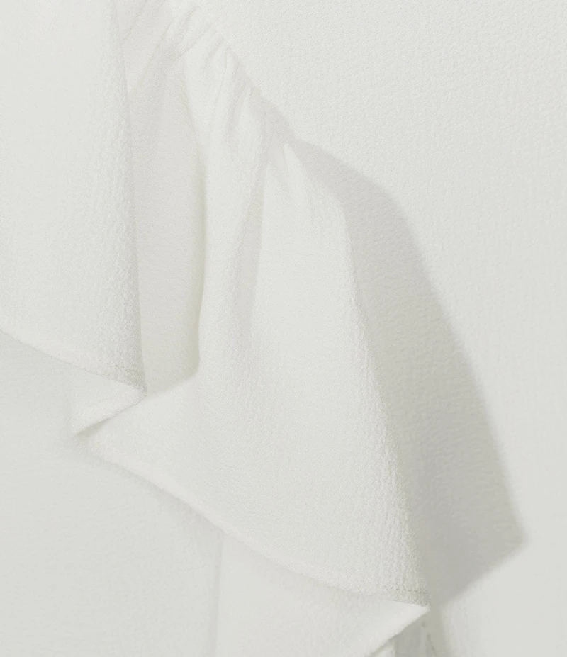 Dress the Population Charlene Square Neck Sleeveless Cascading Ruffle Side Slit Gown