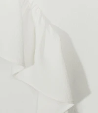 Dress the Population Charlene Square Neck Sleeveless Cascading Ruffle Side Slit Gown