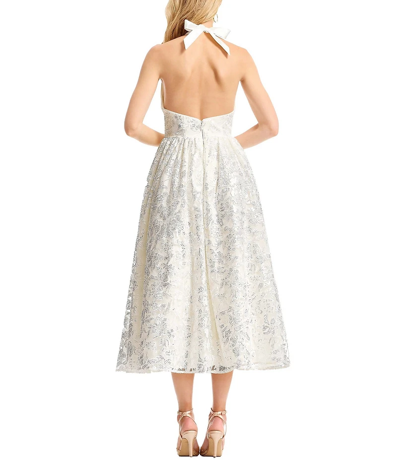 Dress the Population Christina Halter Sequin Midi Dress