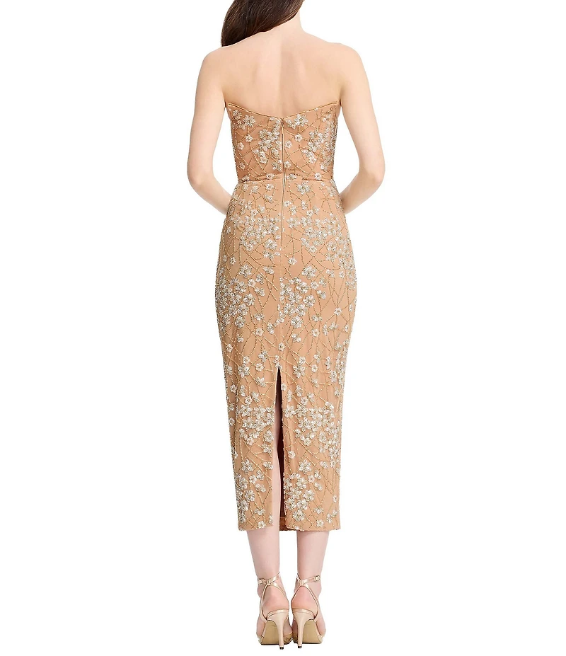 Dress the Population Cosette Strapless Lace Sequin Bodycon Dress