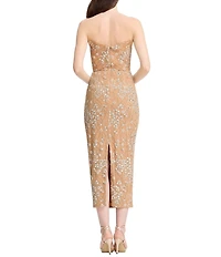 Dress the Population Cosette Strapless Lace Sequin Bodycon Dress