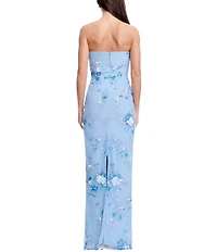 Dress the Population Daisy Strapless Sweetheart Twisted Neckline Column Gown
