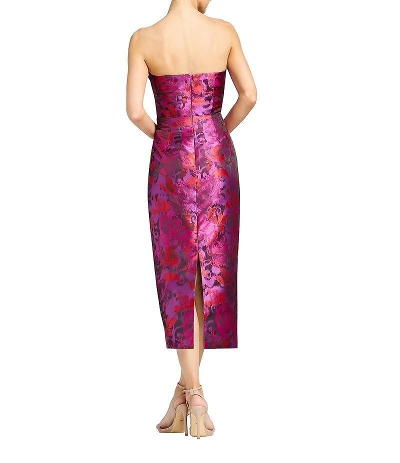 Dress the Population Dalia Strapless Jacquard Column Gown
