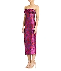 Dress the Population Dalia Strapless Jacquard Column Gown