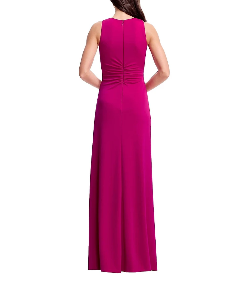 Dress the Population Deb Crepe Sheath Gown With Hardware