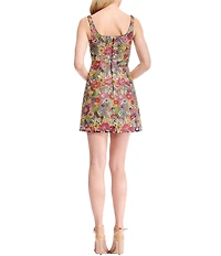 Dress the Population Devi Sleeveless Square Neck Structured Mini Dress