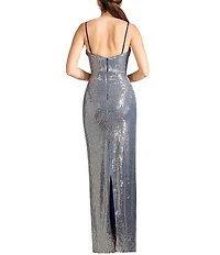 Dress the Population Elanora Sequin Cowl Neck Gown