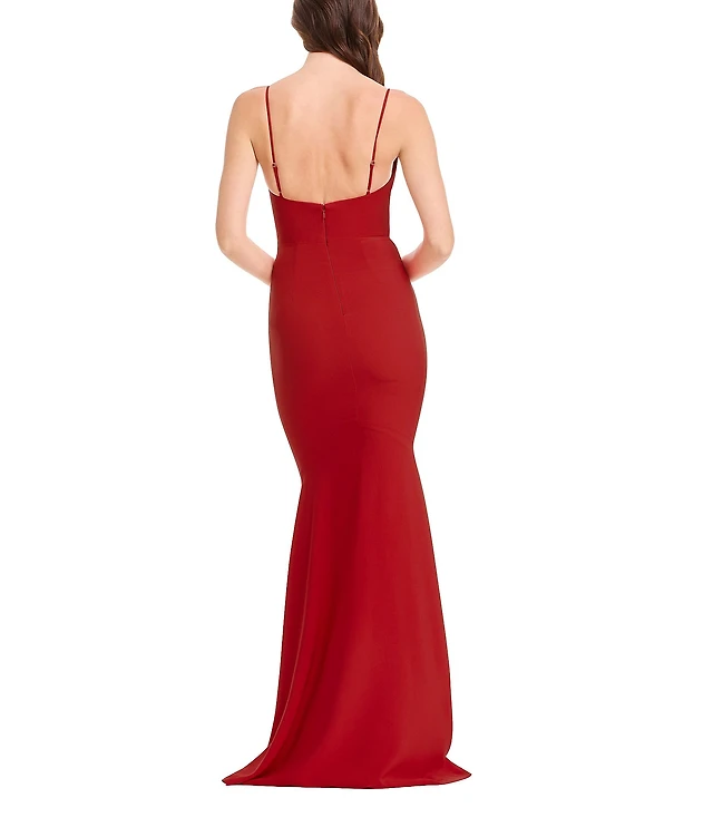 Dress the Population Scarlett Floral Embroidered Lace Strapless Neck  Sleeveless Peplum Mermaid Gown at Hamilton Place in Chattanooga, TN