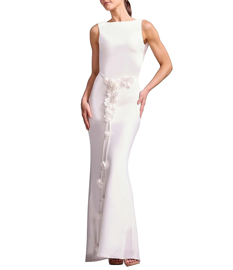 Dress the Population Eloise Detachable Floral Belt Shift Maxi Dress