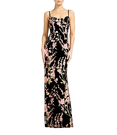 Dress the Population Giovanna Cowl Neck Velvet Mermaid Gown