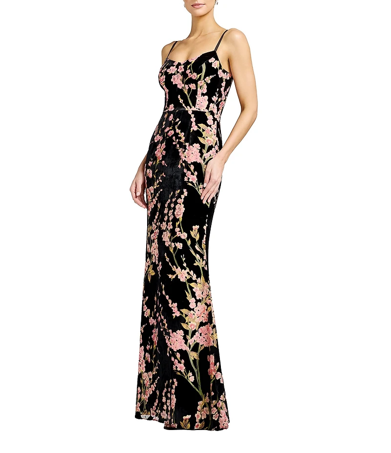 Dress the Population Giovanna Cowl Neck Velvet Mermaid Gown