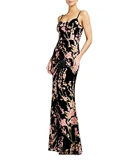 Dress the Population Giovanna Cowl Neck Velvet Mermaid Gown