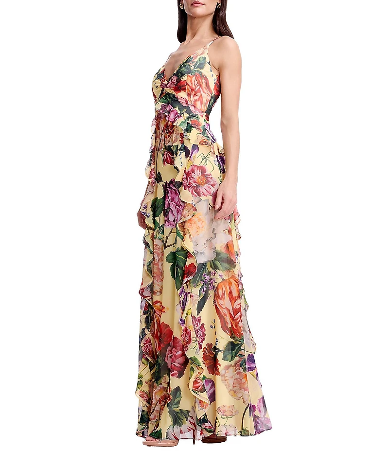 Dress the Population Jayden Sheath Long Floral Dress