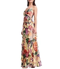 Dress the Population Jayden Sheath Long Floral Dress